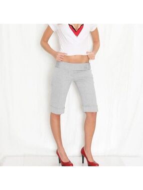 Y2K Low Rise Gray Dress Bermudas Shorts / Dress Pants
